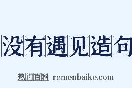 没有遇见造句是什么意思的图片